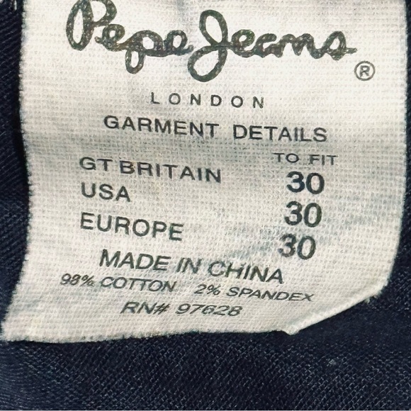 👖🛹 PEPE JEANS London Rare Distressed Straight Jeans | Sz 30 | Vintage Y2K Indie - Picture 3 of 7